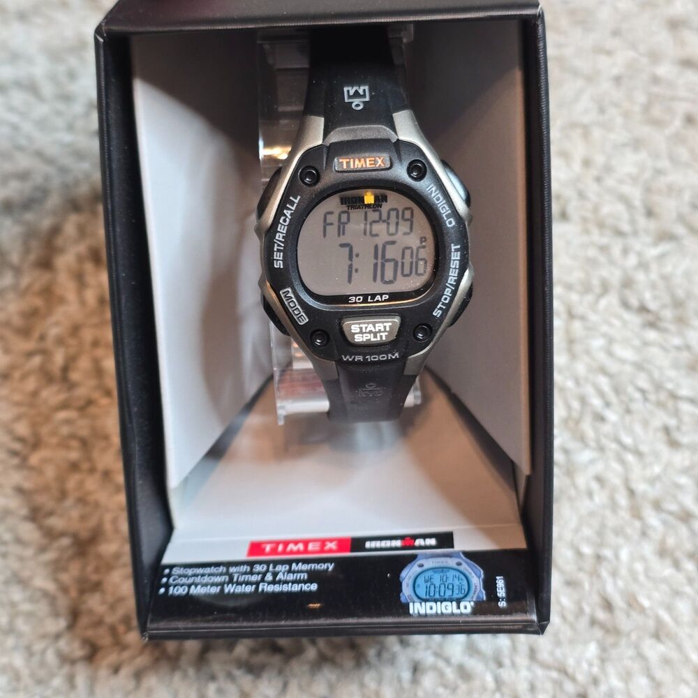 Timex Ironman Triathlon Digital Sports Watch 30 Lap Memory 100M New in Box